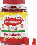 Chewwies Multivitamin - Chewable Vegan Gummies- Gelatin Free, Sugar Free, Halal & Gluten Free, Non-GMO - for Adults and Children Packed with Essential Vitamins and micronutrients (30 Day Supply)