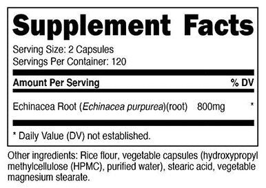 Nutricost Echinacea 800mg, 240 Capsules - Vegetarian Caps, Non GMO, Gluten Free, 120 Servings