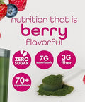 Zena Nutrition Organic Supergreens Greens Powder 70+ Superfoods Mixed Berry 30 Servings + Bovine Colostrum & Collagen Powder Supplement Supports Immunity Digestion Hair Beauty