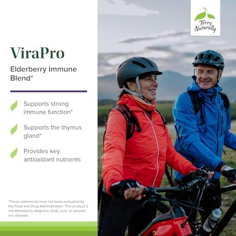 Terry Naturally Virapro Supplement With Herbal Blend For Immune Support Supplement With Elderberry Zinc & Selenium Support Immune Response 60 Tablets