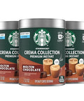 Starbucks Crema Collection Premium Instant Molten Chocolate Flavored Instant Coffee, 100% Arabica Beans, 3 Tins (7.12 Oz Each) 1.34 lb.