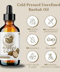 Bella Terra Oils - Baobab Oil 16Oz - The Ultimate Choice For Skin Hydration A Symphony Of Amino Acids & Essential Minerals For Your Skin