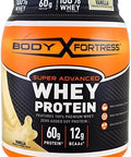 Bundle Of Body Fortress Super Advanced Whey Protein Powder Immune Support Vitamins C & D Plus Zinc Vanilla (3.9 Lbs) + Chocolate (1.78 Lbs)