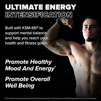 Finaflex Ashwagandha 60 Capsules Promotes Energy & Overall Wellbeing With Ksm66 Ashwagandha Root Extract 60 Servings