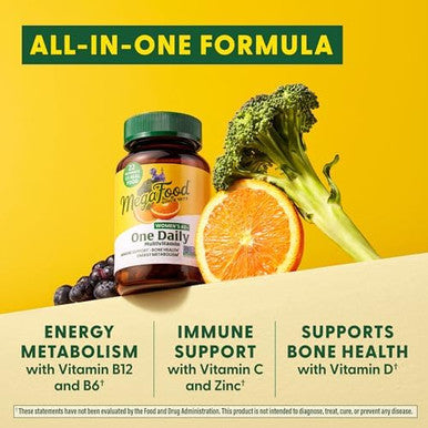 Megafood Women'S 40+ One Daily Multivitamin For Women With Vitamin B12, Vitamin B6, Vitamin C, Vitamin D, Zinc & Iron ÃƒÂ¢Ã¢â€šÂ¬Ã¢â‚¬Å“ Plus Real Food - Immune Support - Bone Health - Non-Gmo - Vegetarian - 90 Tabs