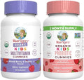 Maryruth Organics Gummies For Kidsa A' A multivitamin (Mixed Berry and Cherry) and Probiotic (Strawberry) Usda Organic No Gelatin Vitamins For Immunity Gut Health and Overall Wellness Vegan NonGmo