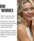Force Factor Probiotic For Women 50 Billion Cfu Women S Probiotic For Digestive Health Immunity And Vaginal Health 10 Strains With Lactobacillus Acidophilus Vegan 60 Capsules