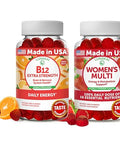Lunakai Vitamin B12 And Women'S Multivitamin Gummies Bundle - 3000Mcg Methylcobalamin High Absorption Energy Gummy - 100 Daily Value Of 16 Essential Vitamins And Minerals Supplement 30 Days Supply