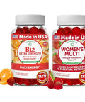 Lunakai Vitamin B12 And Women'S Multivitamin Gummies Bundle - 3000Mcg Methylcobalamin High Absorption Energy Gummy - 100 Daily Value Of 16 Essential Vitamins And Minerals Supplement 30 Days Supply