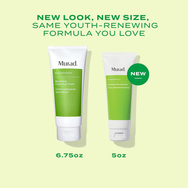 Murad Renewing Cleansing Cream - Age-Defying Gentle Face Wash With Lactic Acid & Vitamin E For Luxurious Smooth Skin - Apricot Starflower And Peptides To Clean & Nourish Dry Skin & Wrinkles