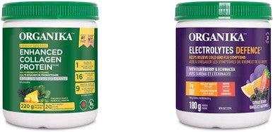 Organika Enhanced Collagen Protein Power Greens - With 16 Organic Fruits And Vegetables & Electrolytes Defence With Elderberry And Echinacea- Citrus Berry - Immune System Support
