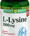 Nature's Bounty L-Lysine 1000 Mg Tablets 60 Ea (Pack Of 2)