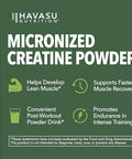 Havasu Nutrition Micronized Creatine Monohydrate Powder - Post Workout Recovery Drink - Muscle Strength And Energy Production - 5G Unflavored Non-Gmo Vegan And Gluten Free Creatine Powder For Men 60 Servings