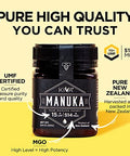 Kiva Raw Manuka Honey - Certified UMF 15+, MGO 514+ 100% Pure Genuine New Zealand, Non-GMO, Traceable (8.8oz/250g Bottle)