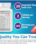 Doctor'S Finest Kids Multivitamin & Multimineral With Iron, Grape & Berry, 150 Chewable Tablets