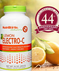 Nutribiotic - Lemon Electro-C Vitamin C & Electrolyte Powder 16 Oz 850 Mg Vitamin C Per Serving Effervescent Electrolyte Recharge Buffered & Highly Soluble Of Calories Gluten & Non-Gmo