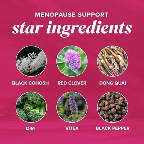 Smnutrition Menopause Vitamins Beadlets With Black Cohosh Red Clover & More Hot Flashes Night Sweats & Mood Support Menopause Supplements For Women With Dong Quai Chaste Tree Berry & Dim Nongmo 30Ct