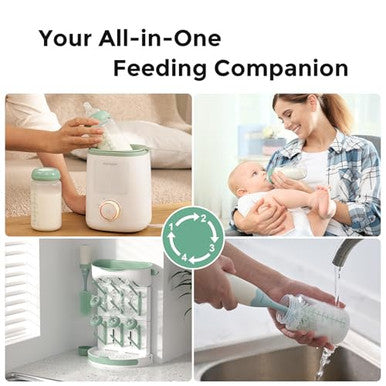 Momcozy Natural Baby Bottle WideNeck Bpa Breast Milk Container Storage Collection 11 Oz 4 Pcs