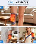 Miula Red Light Therapy & Vibration Massage Knee Brace Wireless Rechargeable With 660Nm&850Nm Light & Heating Function Relief For Knee Joint Elbow & Shoulder Pain Promotes Faster Recovery