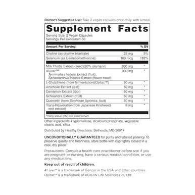 Doctors' Preferred Liver+ Revive & Restore 10 In 1 Formula With Clinically Validated 4'liver 60 Capsules