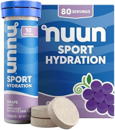 Nuun Sport Electrolyte Tablets - Dissolvable In Water, Variety Pack, 5 Essential Electrolytes For Hydration, 1G Sugar Drink Mix, Vegan, Non-Gmo, 6 Pack (60 Total Servings)