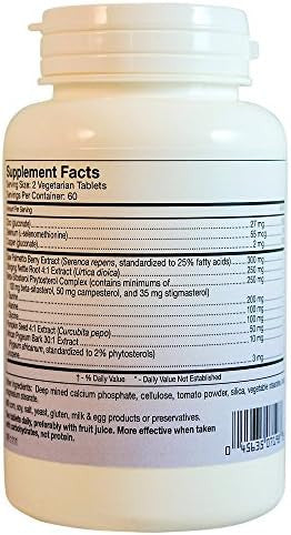 Prostate Supplement With Saw Palmetto Extract, Pygeum Extract, Beta Sitosterol Complex, Nettles, Pumpkin Seed, Lycopene And More. Prostate Health Support Economical Two Month Supply 120 Tablets.