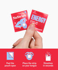 Energy Natural, Instant Energy Strips With 50Mg Caffeine, L-Theanine, Vitamin B12 30 Energy Strips = 30 Energy Drinks 5X Faster Absorption