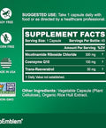 BioEmblem NAD+ Supplement 300 mg Nicotinamide Riboside with CoQ10 and Resveratrol Supports Healthy Aging Cellular Energy and Cognitive Function NonGMO Gluten Free 45 Capsules