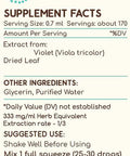 Violet B120 (2pcs) Alcohol-Free Herbal Extract Tincture, Concentrated Liquid Drops Natural Violet (Viola Tricolor) Dried Leaf (2x4 fl oz)