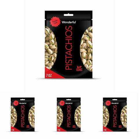 Wonderful Pistachios In Shell, Sweet Chili Flavored Nuts, 14 Ounce Bag, Protein Snacks, Gluten Free, Healthy Snack