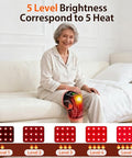 Puroth Red Light Therapy Knee Brace With Massage 3 Vibration Knee Massager With 660Nm 850Nm Infrared Red Light 5000Mah Cordless Electric Heated Knee Wrap For Knee Joint Elbow For Men Women