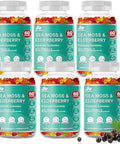 Bio Vitalica Sea Moss Gummies Elderberry Biovitalica Vitamin C D + Zinc Irish Seamoss Vegan Gummy With Sea Moss Gel & Powder For Immunity Detox For Adults And Kids (3Packs)