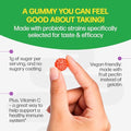 Culturelle Daily Probiotic Gummies For Women & Men Berry Flavor 52 Count Naturally-Sourced Daily Probiotic Prebiotic For Digestive Health Non-Gmo & Vegan