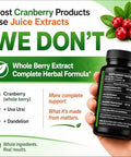 Hcl Herbal Code Labs Cranberry Extract Capsules 50:1 Whole Fruit Concentrate With Dandelion &