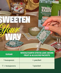 Whole Earth Zero Calorie Stevia, Monk Fruit & Allulose Sweetener Packets, Zero Calorie Sugar Substitute, Keto-Friendly, Non-GMO, No Erythritol, Erythritol-Free, Pouch, 400 Count