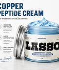 LASSO Copper Peptide Cream with Grass-Fed Beef Tallow (GHK-Cu) ÃƒÂ¢Ã¢â€šÂ¬Ã¢â‚¬Å“ Unscented Face Moisturizer for Women & Men, Hydrating Skin Cream with Manuka Honey, Jojoba Oil & Vitamin E, 2 oz