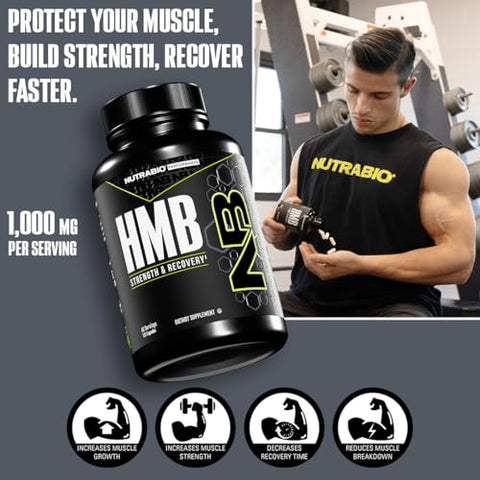 Nutrabio Hmb Supplement Amino Acid 1000Mg 120 Capsules