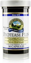 Nature'S Sunshine Protease Plus 90 Capsules | Powerful Digestive Enzyme Supplements with 60000 HUT Protease to Break Down Proteins and Amino Acids