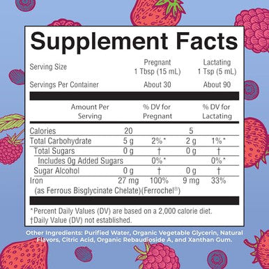 Maryruth'S Maryruth S Prenatal Postnatal Iron Liquid Iron Supplement For Prenatal & Postnatal With Ferrochel Red Blood Cell Production Sugar Free Vegan Non-Gmo Gluten Free 15.22 Fl Oz
