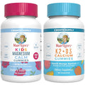 Maryruth'S Kids Magnesium Calm Gummies (Hibiscus) & Vitamin K2 D3 Gummies (Peach Mango & Apricot) No Gelatin Vitamins For Sleep Bone Support & Overall Health Vegan Non-Gmo Gluten Free