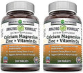 Amazing Formulas Calcium Magnesium Zinc + Vitamin D3 Supplement 500 Tablets Non-Gmo Gluten- Made In Usa