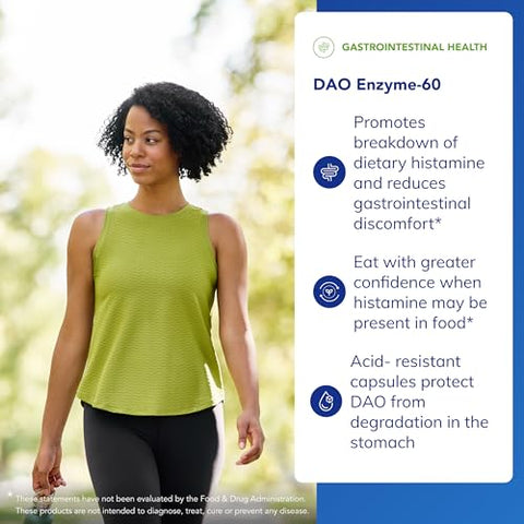 Pure Encapsulations Dao Enzyme - Histamine Breakdown Digestion Support Supplement - Ease Digestive Discomfort & Skin Sensitivity - Allergen-Free Health Supplement 60 Capsules
