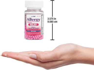 HealthA2Z Allergy Relief | Diphenhydramine HCL 25mg | Antihistamine | Relief from Itchy Throat Sneezing Runny Noses | Indoor & Outdoors Allergies - 200 Caplets