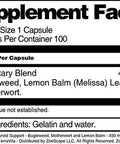 Terravita Thyroid Support - Bugleweed, Motherwort And Lemon Balm - 450 Mg (100 Capsules, Zin: 511178) - 3 Pack