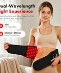 Miula 3-In-1 Cordless Red Light Therapy Belt For Back Abdomen 660Nm & 850Nm Wavelengths With Heat & Vibration Massage5000Mah Rechargeable Waist Wrap For Belt Discomfort Relief For Parents