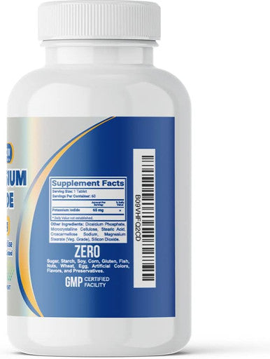 Gflow vitamins - Potassium Iodide 65 mg Per Serving - Dietary Supplement, Thyroid Support - 4 Months Supply - 2 Pack - Non -GMO