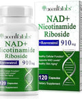 Nad+ Supplement 910Mg - Liposomal Nicotinamide Riboside, Resveratrol, Quercetin, Nad Supplement Vitamin D3, Vitamin C - Cellular Energy, Repair And Aging For Men And Women, 120 Capsules