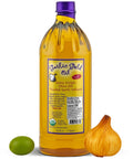 Garlic Gold Extra Virgin Olive Oil Infused with Garlic, Premium Certified USDA Organic, Low FODMAP, Cold Pressed (8.44 Fl Oz)