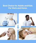 iHealth No Touch Forehead Thermometer Infrared Digital Thermometer for Adults and Kids Touchless Baby Thermometer 3 Ultra Sensitive Sensors Large LED Digits Quiet Vibration Feedback Non Contact
