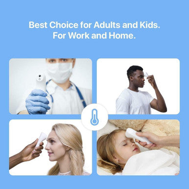 iHealth No Touch Forehead Thermometer Infrared Digital Thermometer for Adults and Kids Touchless Baby Thermometer 3 Ultra Sensitive Sensors Large LED Digits Quiet Vibration Feedback Non Contact